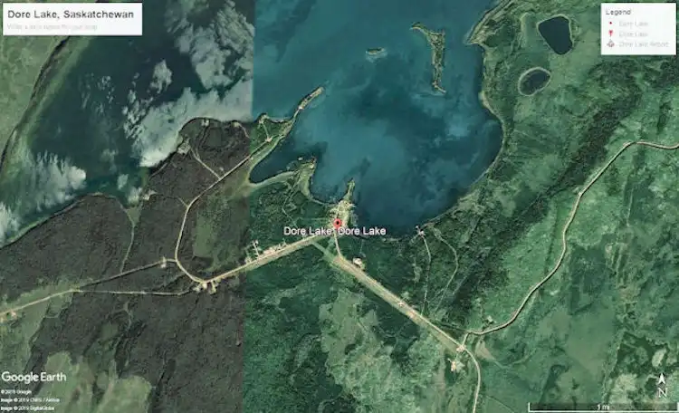 Google Map of Dore Lake.