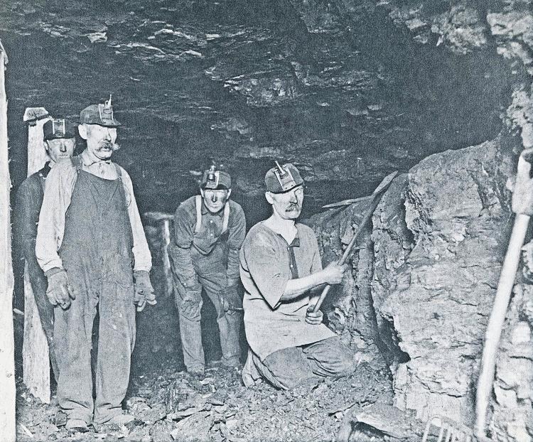 Coal miners, Estevan, about 1912.