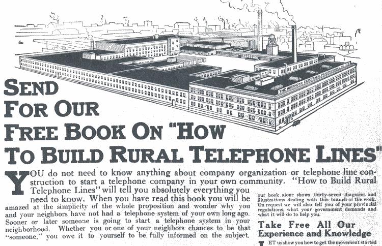 Northern Electric and Manufacturing Company Limited advertisement, 7 August 1912.
